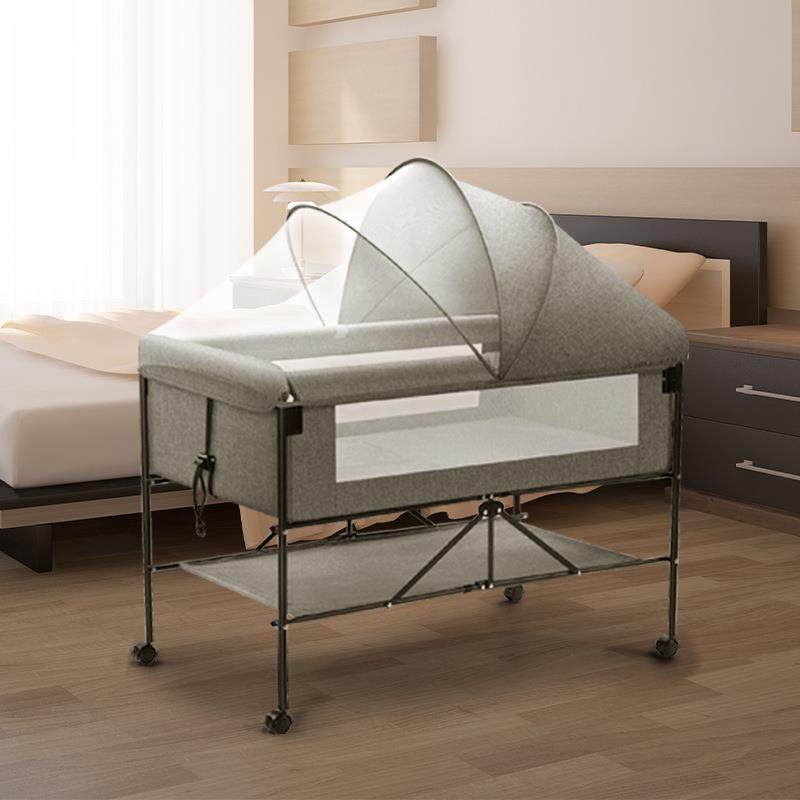 新多功能可折23102叠便携式婴儿床可移动生儿床床可拼接大BB床童