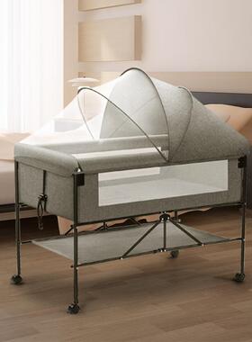 新多功能可折23102叠便携式婴儿床可移动生儿床床可拼接大BB床童