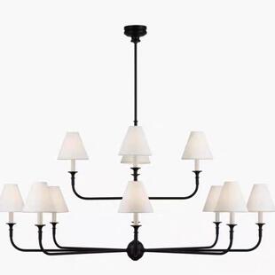 美V式C1:1PiNPC墅计af全铜客厅吊灯美式简约设师别餐厅卧室灯