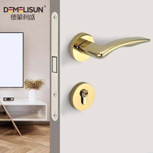 丽旺欧式锌合金房间门卧室门木门门锁配7255磁力锁体全铜锁芯