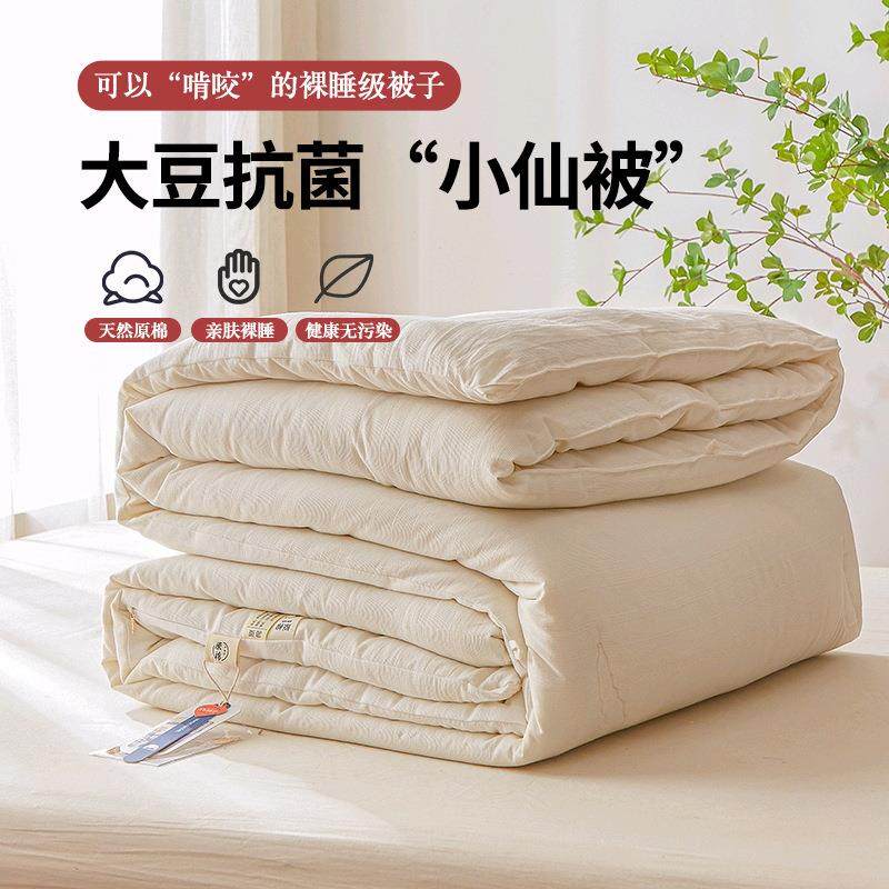 2024A类原棉提花不染大豆被加厚冬被芯春秋被纯棉子母棉被子,收纳整理,烫衣板及配件,淘宝优惠券,粉丝福利购,淘宝优惠卷