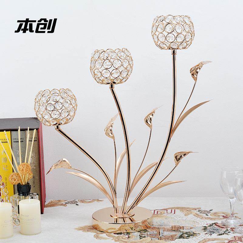 水晶烛台北欧铁艺蜡烛台金色蜡烛杯欧式创意蜡烛架蜡烛座婚礼摆件,收纳整理,烫衣板及配件,淘宝优惠券,粉丝福利购,淘宝优惠卷