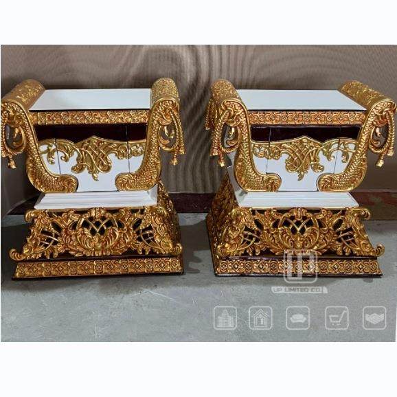 欧式豪华实木雕花金箔别墅主卧双人床床头柜法式公主床储物柜家具,机械设备,其他机械设备,淘宝优惠券,粉丝福利购,淘宝优惠卷