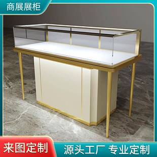 珠宝展示柜玻璃珠宝展柜不锈钢弧形饰品造型展柜陈列柜