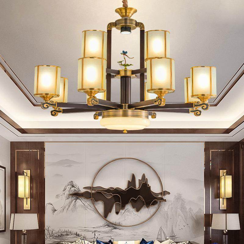 新式别墅复楼大吊中灯铜实全木客厅主灯63542大气复古中国风餐厅,饰品/流行首饰/时尚饰品新,DIY配件,淘宝优惠券,粉丝福利购,淘宝优惠卷