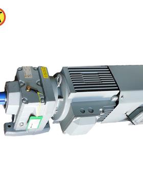 r系列斜伞轮同向轴出减速电机R37-RKBB17/0.12kw-1832k输w齿可配