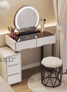 小桌户型IFI梳妆台卧6一0现代简约202室5新款奶油风主卧化妆斗柜