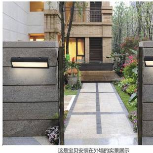 感应壁灯户外防接线庭DWWL阳院灯超亮LE入水户大门灯室外台灯雨搭