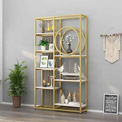 铁4716艺镂空隔物断示新款置架玄关风书架办屏公室装饰柜落地多层