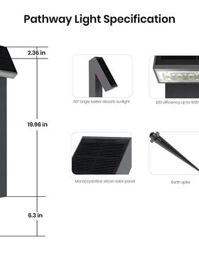 太阳能景灯户外院UAJ照明路灯花家用园防水地插led灯观SG庭L-15L