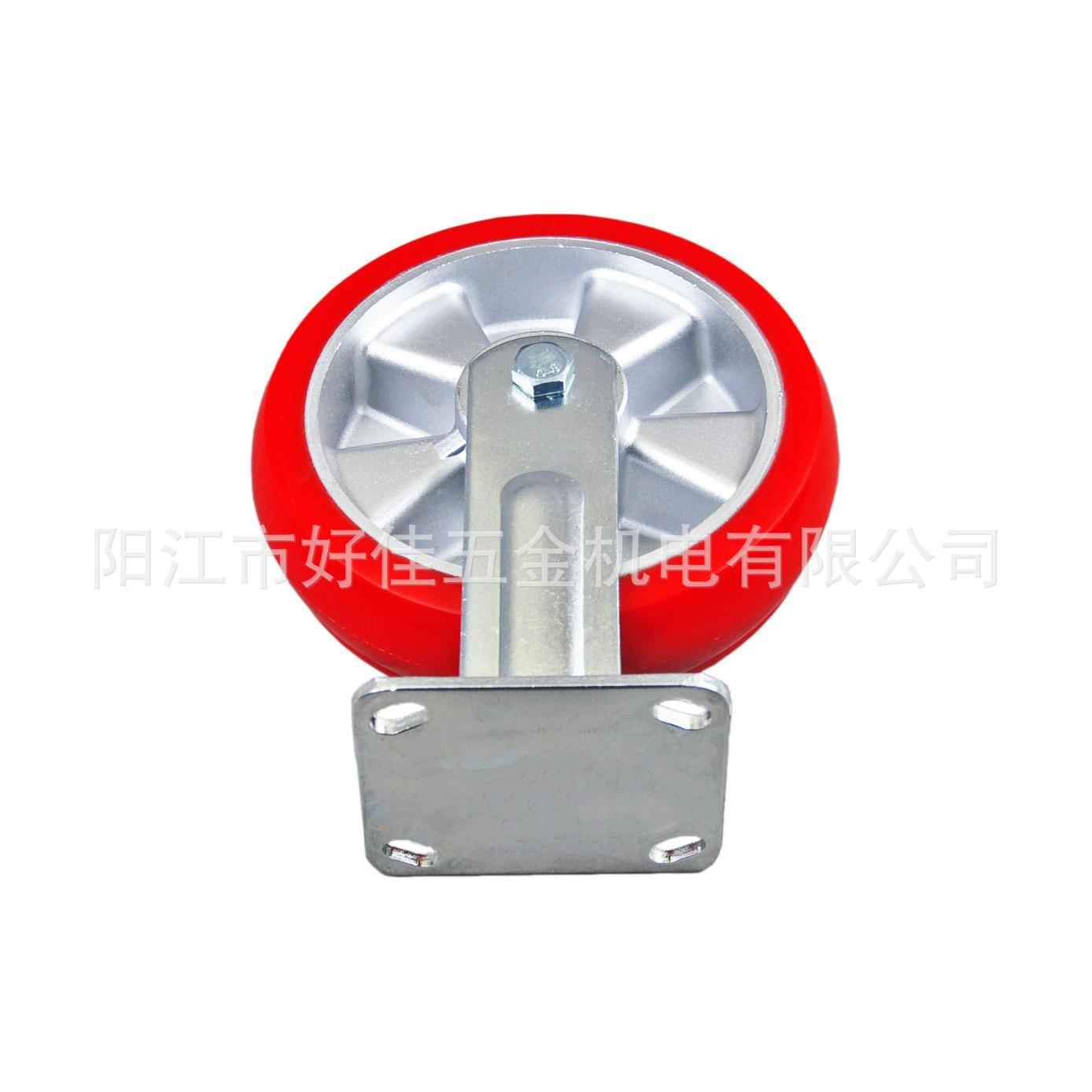 源工厂品产8XXIB重型双轴承圆2弧面铝芯聚氨酯PU灵活头省力定向脚