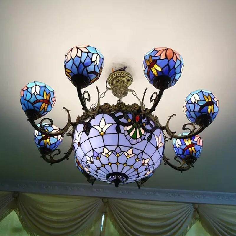 厂家蒂凡尼吊灯玻璃工程客复厅别墅顶吸灯式非无品牌/标创地中海,饰品/流行首饰/时尚饰品新,DIY配件,淘宝优惠券,粉丝福利购,淘宝优惠卷
