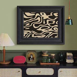 轻蒙德里古PLF安中风客厅组合装饰画法式餐厅壁画艺术卧室小挂众