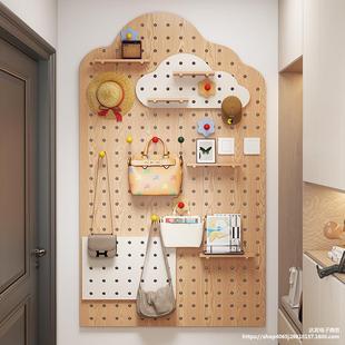 洞洞板实纳木墙上置物架木板无品牌/质墙壁挂墙架隔收架挂板书墙