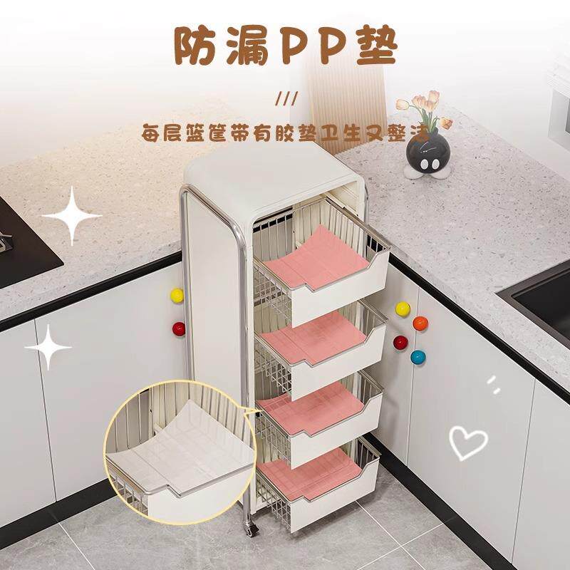 房多车层蔬菜物架落地菜篮子放菜水果置货955架可抽厨拉式小推收