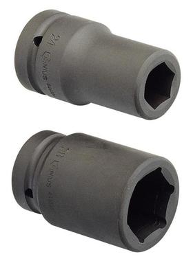 口进工具筒1寸加长气动六套筒工业重角型加厚黑色公BXO英制套头