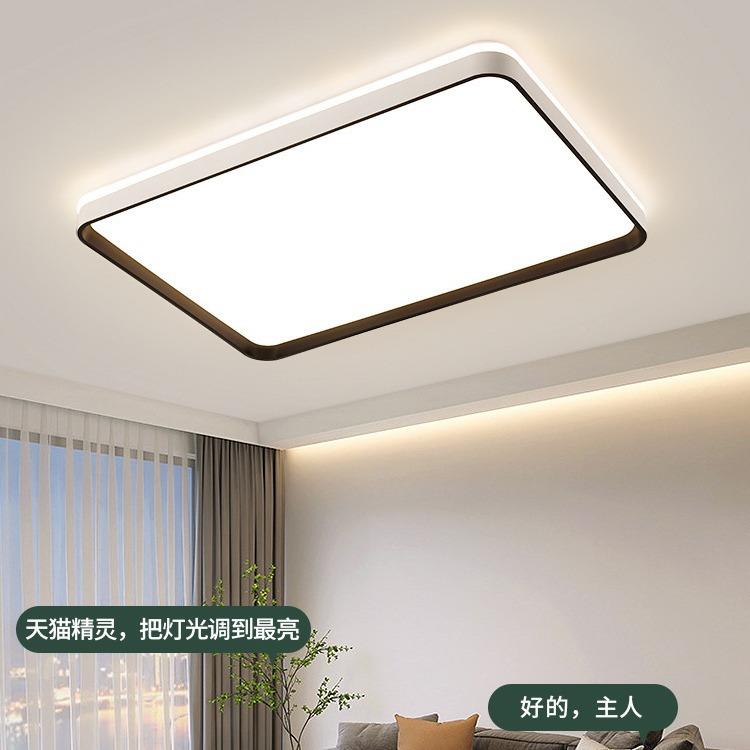 顶客厅灯现代简约大气2025新灯款方全光谱led吸灯长家用大SEG厅大