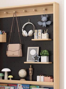 实木门CTD后置物架超薄儿洞房洞绘书本童架极窄架多层落书地收纳