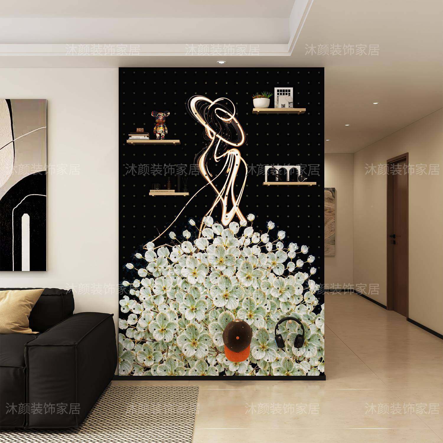 ?创8746物意洞洞板置架定玄制图案入户关衣帽间装饰实木造型墙上,美容美体仪器,其它面部美容工具配件,淘宝优惠券,粉丝福利购,淘宝优惠卷