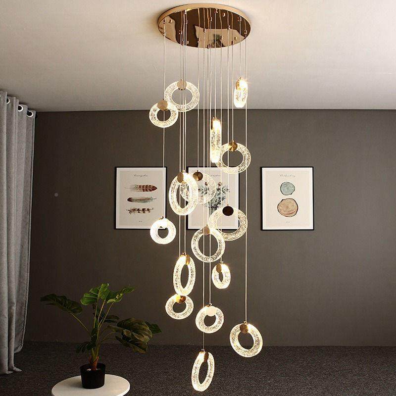 复式楼楼旋转无品牌/店梯长吊客厅中空别墅简约后现代酒l灯ed水晶,饰品/流行首饰/时尚饰品新,DIY配件,淘宝优惠券,粉丝福利购,淘宝优惠卷