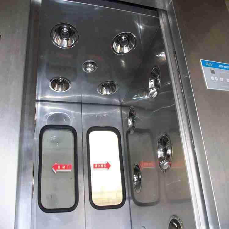 厂家人生产双双吹不淋锈钢风淋室手动门TM-1800单人双吹风室风淋