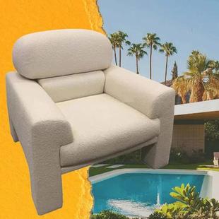 意式 轻厅奢单人计沙CUB发房椅设师后现代简约酒店样板客休闲布艺