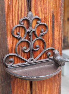 欧式古铸铁挂工艺品小鸟造型摆鸟件60353复食盆钥匙盒居庭院壁储