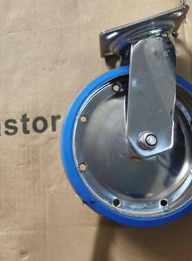 重型200mm（8械寸）30不4钢钢芯PU材质机77294万向活动刹锈车脚轮