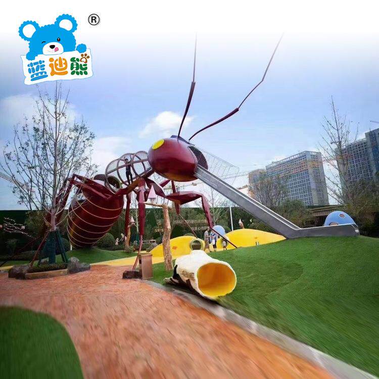 大型户外非标儿童游乐场无动力设备景区不锈钢组合滑滑梯拓展设施
