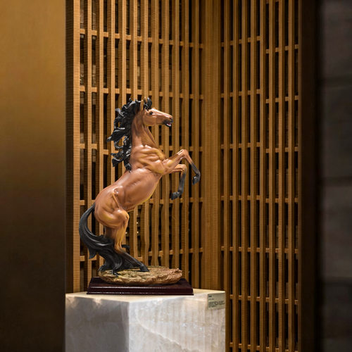 跨境现代大号仿真站立马树脂工艺品摆件展厅办公室家居装饰品雕塑