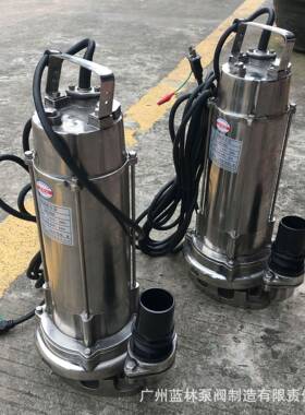 304/316L不锈钢潜水泵50WQ15-12-1.5耐酸碱污水处理潜水泵