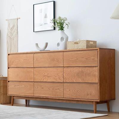 北美樱桃木朝夕九斗柜北欧日式储物收纳六斗柜简约现代风格全实木