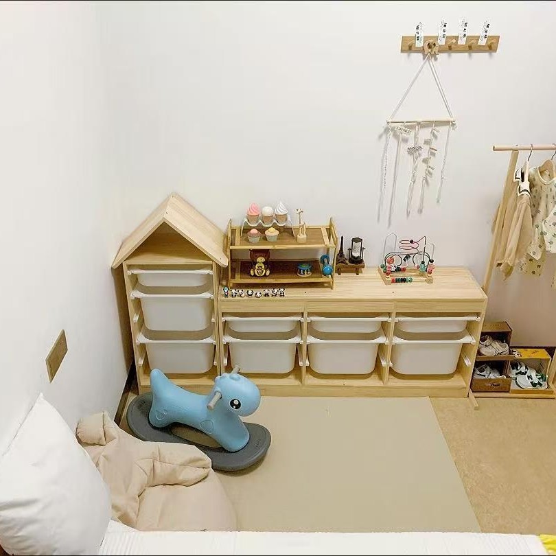 儿童实木玩具收纳柜幼儿园储物柜儿童房置物架