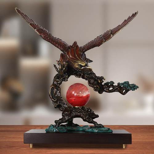 铜制工艺品鹏程万里摆件雄鹰办公室家居客厅摆设送客户工厂