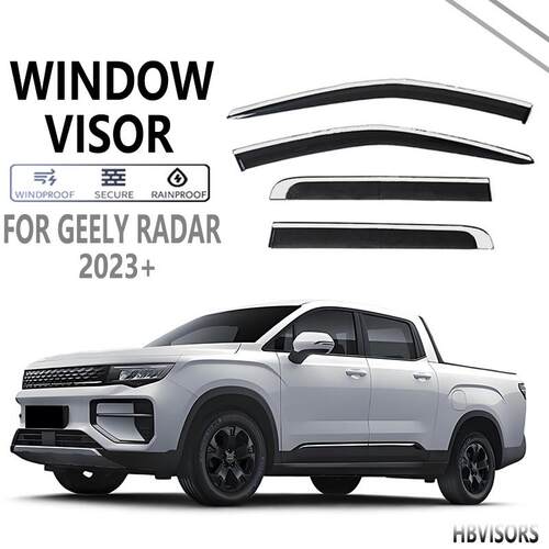 适用于GEELYRADAR不锈钢晴雨挡雨板雨眉侧窗导流板Windowvisor