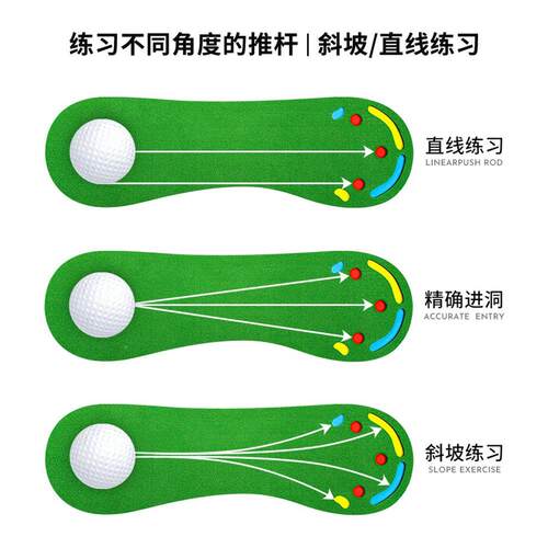 尔境跨热版销高尔夫果岭GL002推杆套盒室内高夫游戏垫卡通小果岭