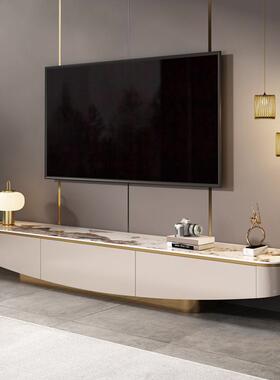 意式轻奢亮面板合实木茶82318几电视柜组客厅约岩现代新款帆简船