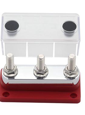 房车船汇排M10大电螺流60线0A接线螺柱NFM红黑色3柱配电块汇舶线