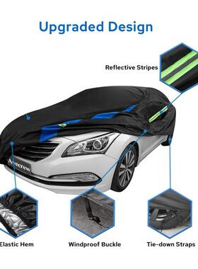 跨境罩热销HQD汽车车衣罩crover车衣全罩防晒防雨a全隔热车遮阳盖