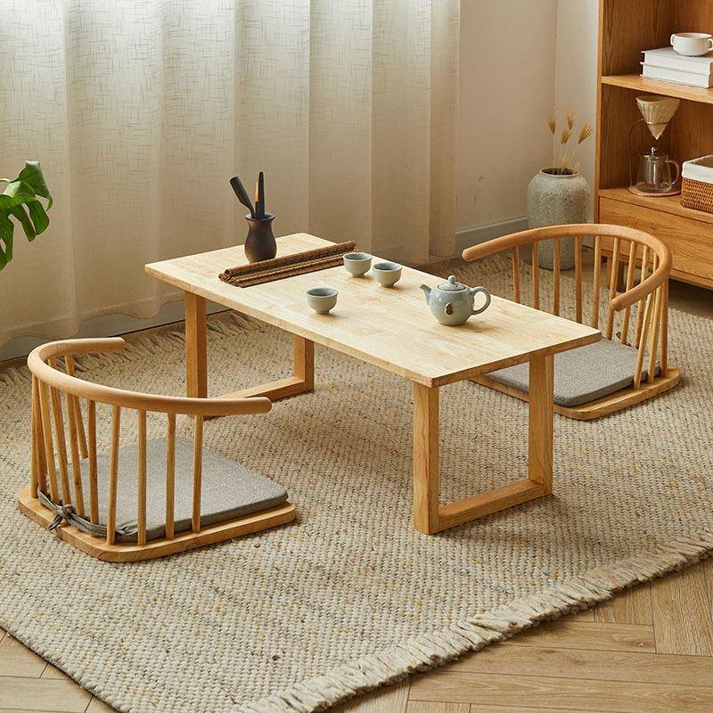 实木无椅子榻榻米腿人和室桌椅扶手椅床和室椅靠背椅懒阳台飘上窗