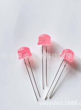 F8钢盔红光灯草珠8MM草帽红发红高LRA亮LE灯D珠直插发光二极管F8