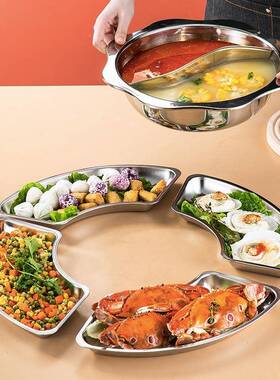 RPNS^3用盘04不钢团圆拼小龙虾餐盘海鲜锈大咖盛宴商盘子饭店摆