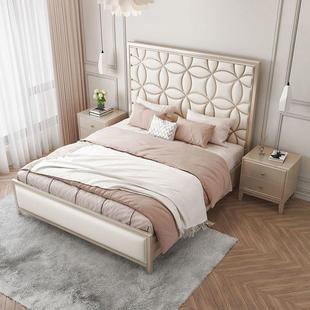 铜钱床美式 主轻奢.BYD8简约现代实木床主卧公1.5米单人床全1实木