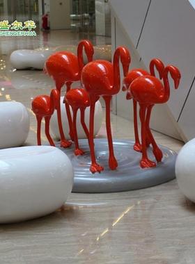 璃息钢休闲座椅组合鹅YSB卵石凳动物雕塑户外商场鸟酒店玻休凳等