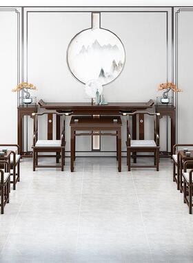 新式中堂件套实木四件套八仙条桌中案供桌原木72870农村家用条六