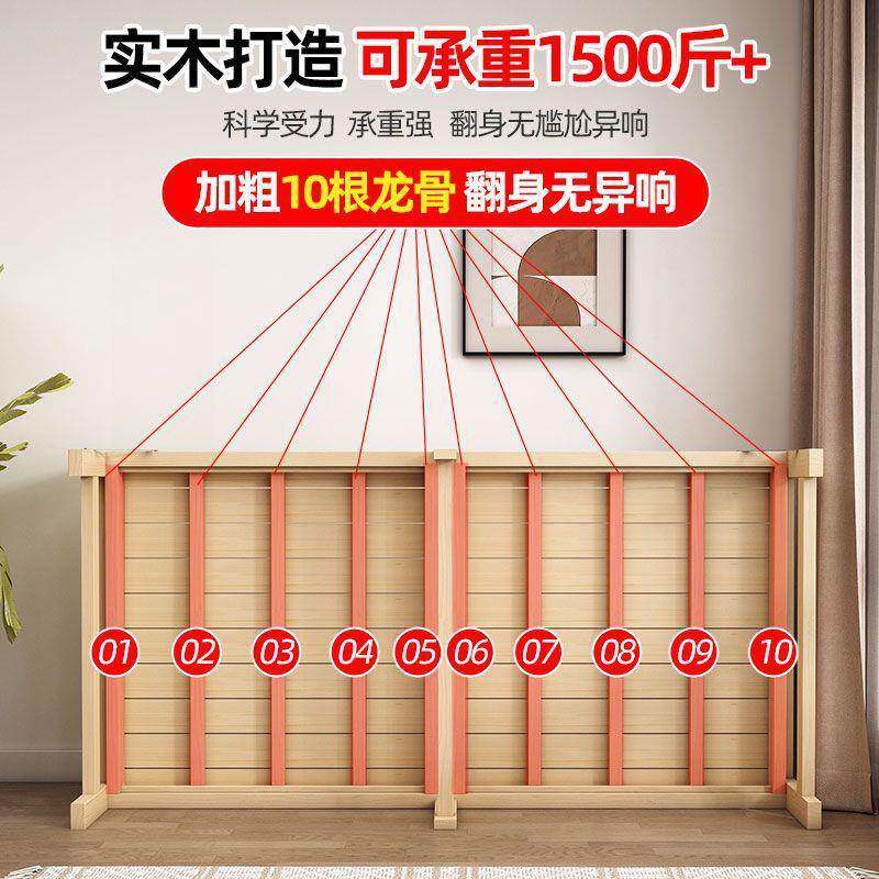 实木儿床休童拼接床折JTN叠午床办公睡室工地觉简易小床家用成人