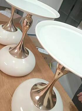 意轻小11663蛮腰沙发边几用客厅茶几家创意现代简奢约圆形角式几