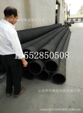 吸径QGR水排泥抽胶沙专用黑色钢胶丝橡管大口钢丝骨架管