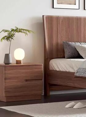 实黑8735桃木双人床新中式1.815家用现代简约婚床主米卧胡室全木