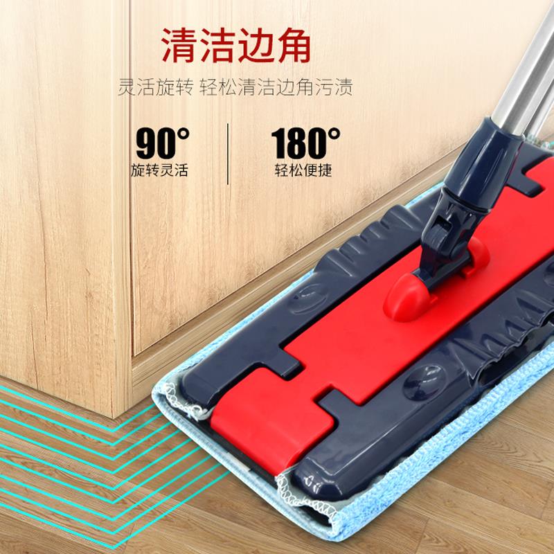 ZQ平板地拖夹把毛巾实木板拖家把拖布ADO瓷砖地拖墩布拖地用平